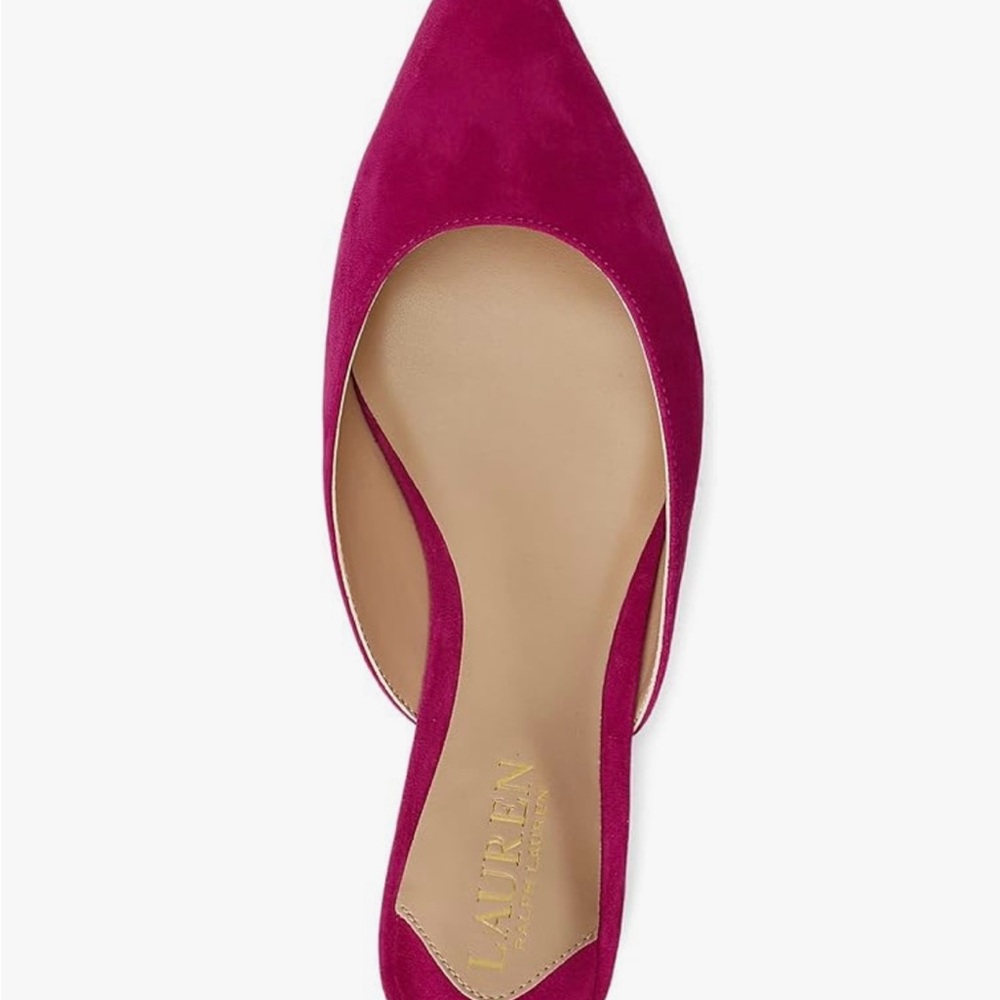Chic Fuchsia Suede Mules - Picture 2 of 4